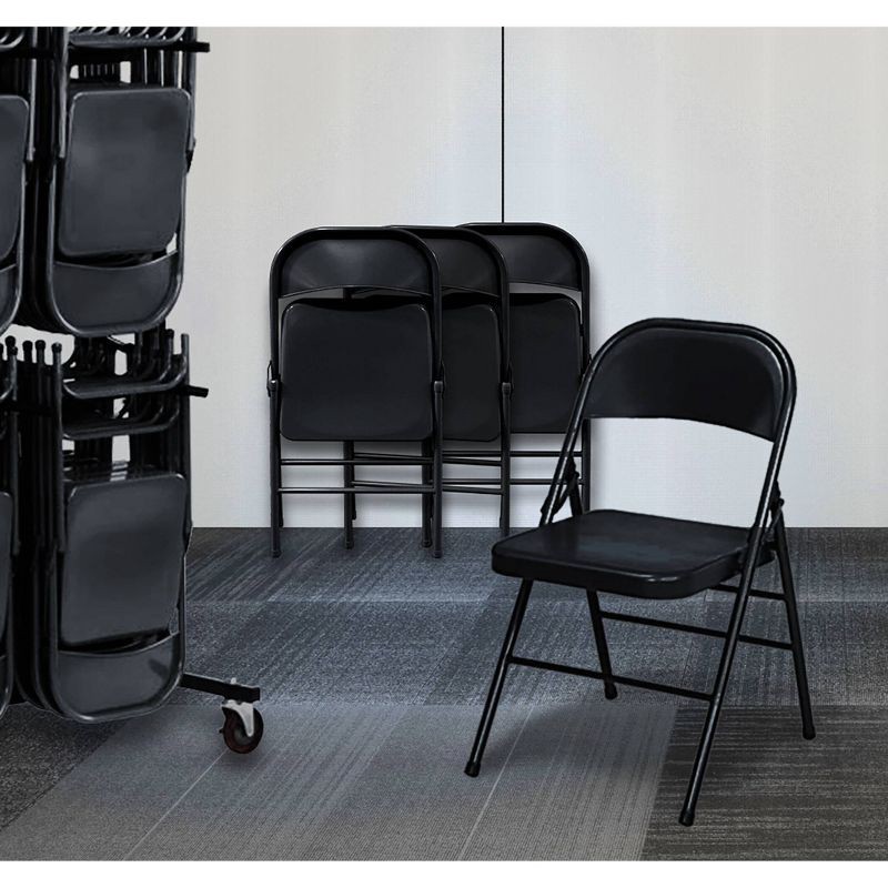 slide 4 of 4, Peakform Metal Folding Chair Black, 1 ct