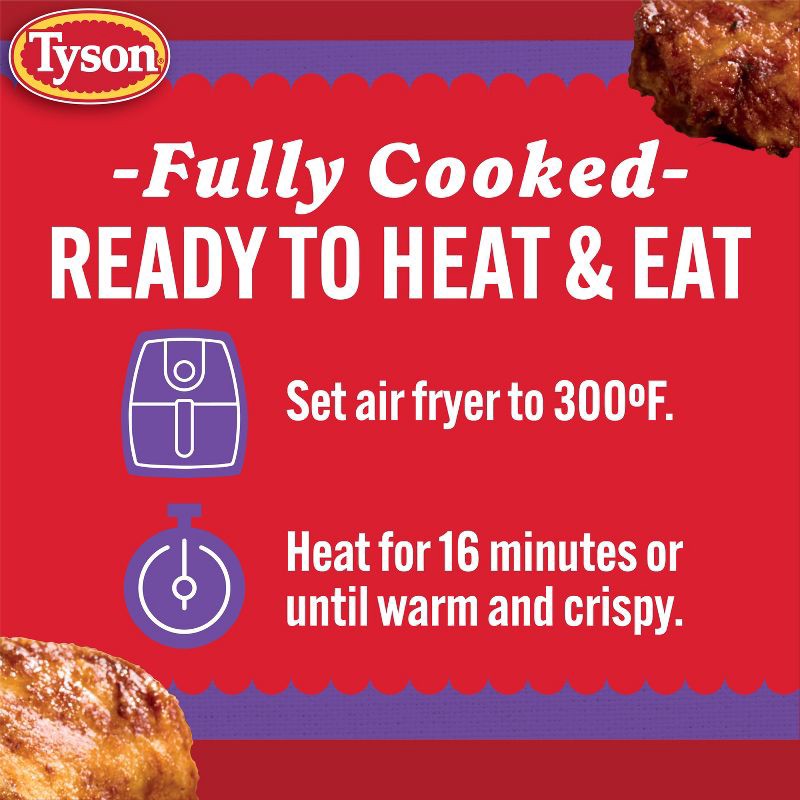 slide 3 of 7, Tyson Any'tizers Honey BBQ Bone-In Chicken Wings - Frozen - 22oz, 22 oz