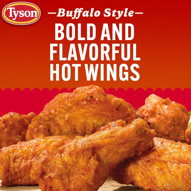 slide 2 of 7, Tyson Any'tizers Bone-In Buffalo Chicken Hot Wings - Frozen - 22oz, 22 oz