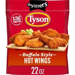 Tyson Any'tizers Bone-In Buffalo Chicken Hot Wings - Frozen - 22oz
