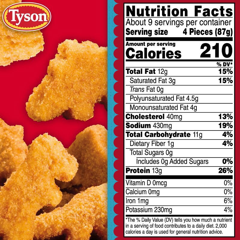 slide 7 of 7, Tyson All Natural White Meat Fun Nuggets - Frozen - 29oz, 29 oz