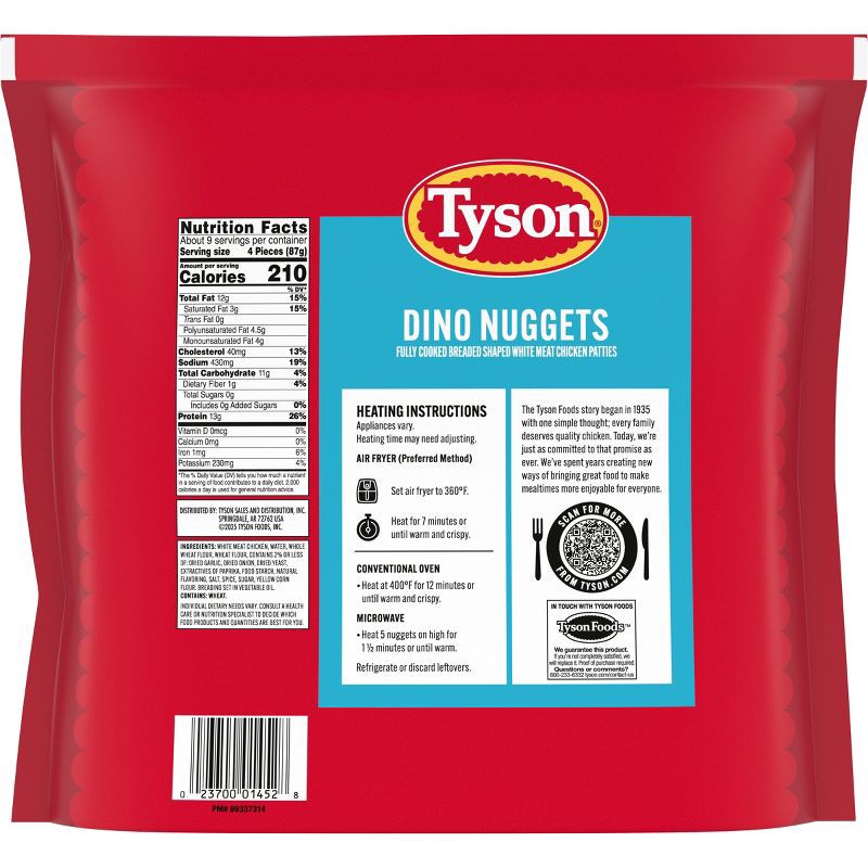slide 8 of 8, Tyson All Natural White Meat Fun Nuggets - Frozen - 29oz, 29 oz