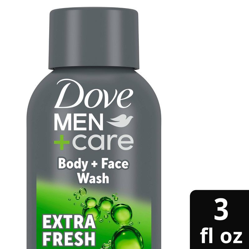 slide 1 of 8, Dove Men+Care Body and Face Wash - Extra Fresh - Travel Size - 3 fl oz, 3 fl oz