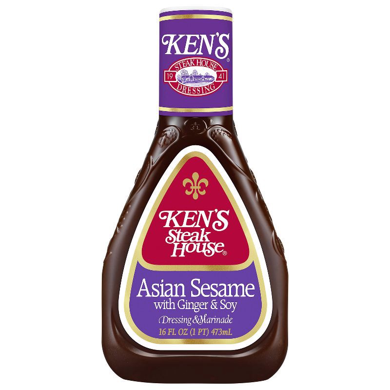 slide 1 of 3, Ken's Steakhouse Asian Sesame with Ginger & Soy Dressing -16fl oz, 16 fl oz