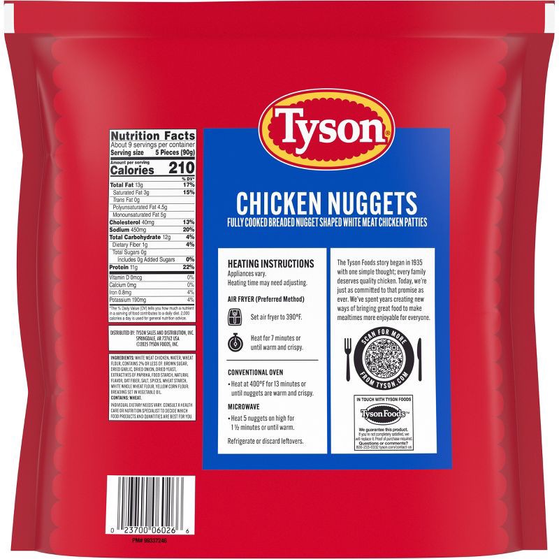 slide 9 of 12, Tyson All Natural All Natural Chicken Nuggets - Frozen - 29oz, 29 oz