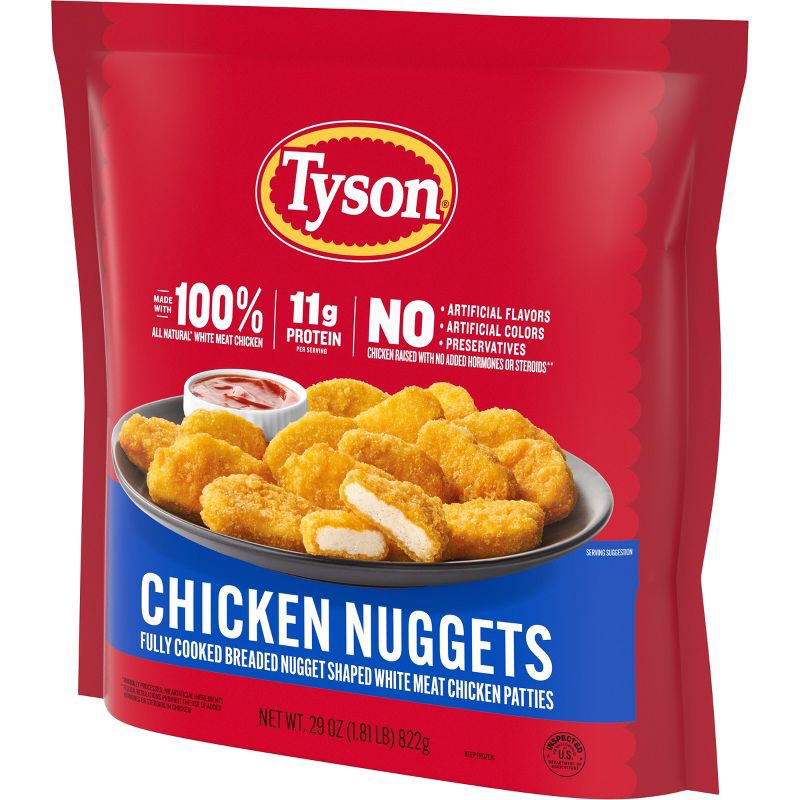 slide 10 of 12, Tyson All Natural All Natural Chicken Nuggets - Frozen - 29oz, 29 oz