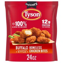 Tyson Any'tizers Buffalo Style Boneless Chicken Bites - 24oz: Breast Meat, Buffalo Sauce