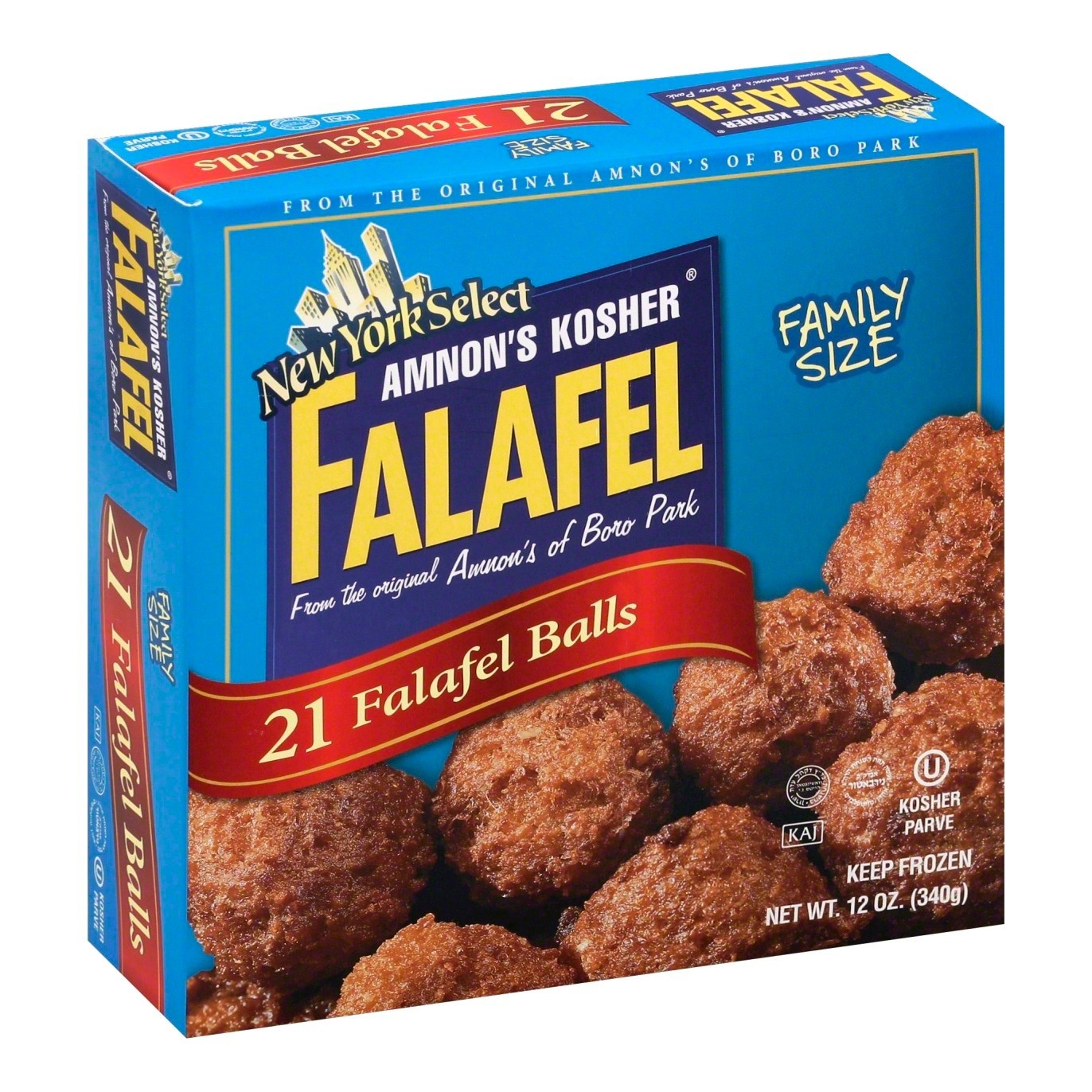 slide 1 of 1, Amnons Kosher Frozen Falafel Balls, 12 oz