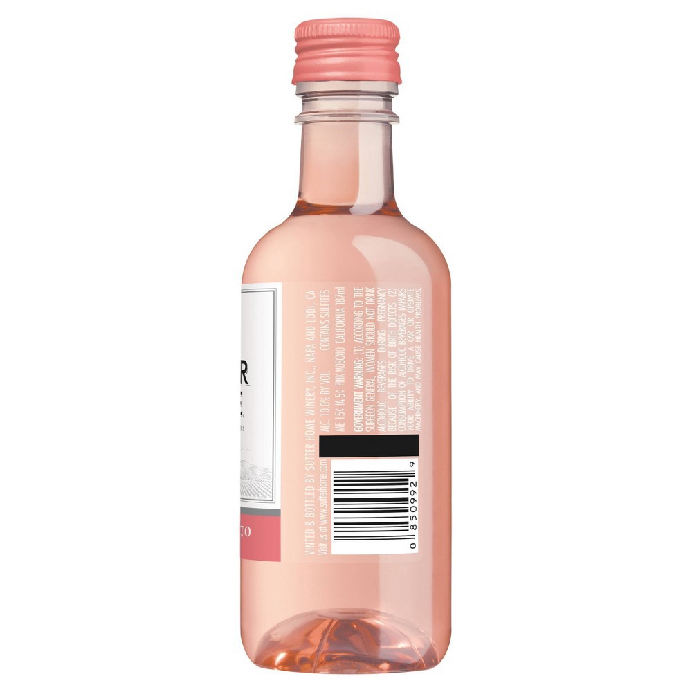 slide 6 of 6, Sutter Home Pink Moscato Wine - 4pk/187ml Bottles, 4 ct; 187 ml