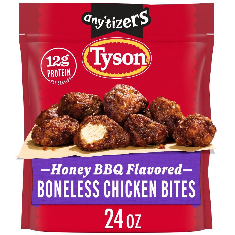 slide 1 of 7, Tyson Any'tizers Honey BBQ Flavored Boneless Chicken Bites - Frozen - 24oz, 24 oz