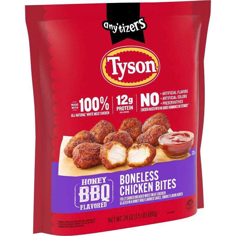 slide 11 of 12, Tyson Any'tizers Honey BBQ Flavored Boneless Chicken Bites - Frozen - 24oz, 24 oz
