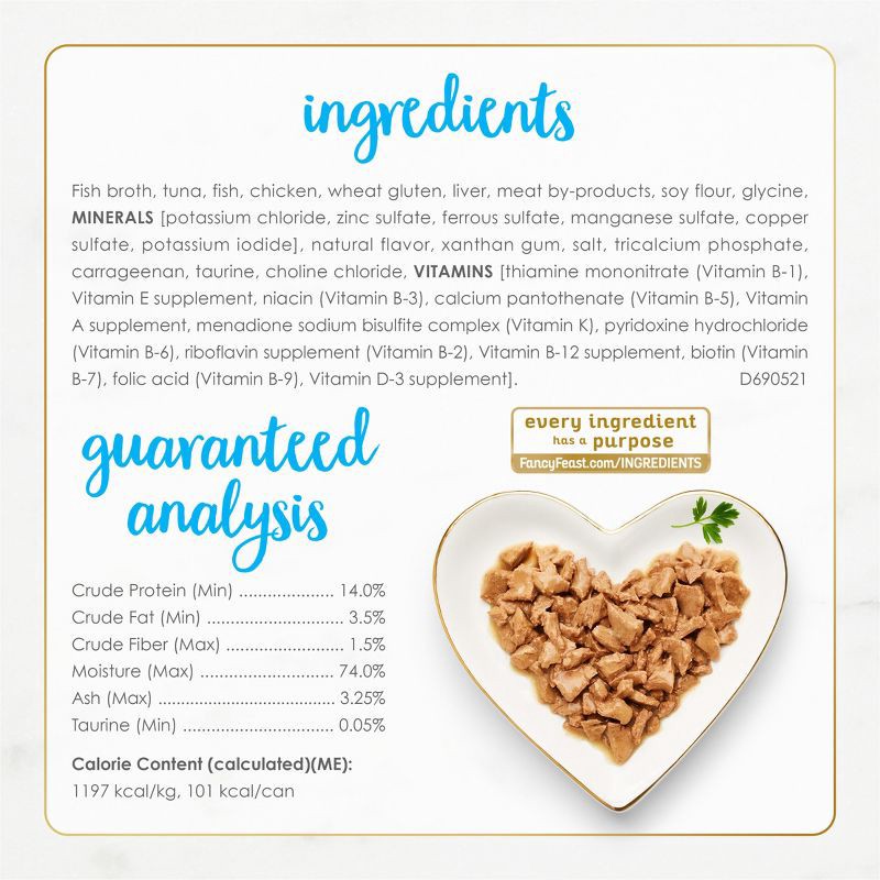 slide 7 of 10, Purina Fancy Feast Flaked Gourmet Wet Cat Food with Fish Flavor - 3oz, 3 oz