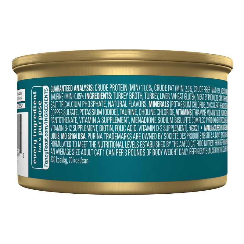 slide 2 of 10, Purina Fancy Feast Grilled Gourmet Wet Cat Food Turkey Feast In Gravy - 3oz, 3 oz