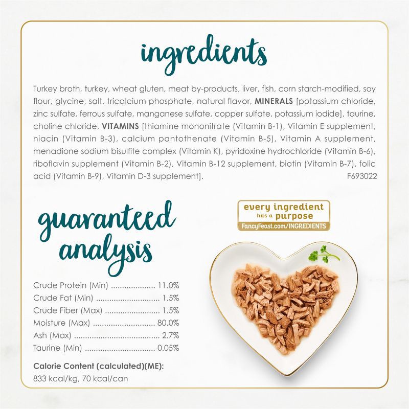 slide 7 of 10, Purina Fancy Feast Grilled Gourmet Wet Cat Food Turkey Feast In Gravy - 3oz, 3 oz