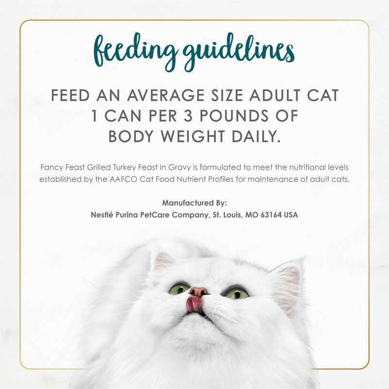 slide 9 of 10, Purina Fancy Feast Grilled Gourmet Wet Cat Food Turkey Feast In Gravy - 3oz, 3 oz
