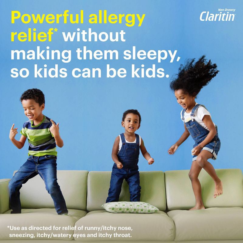slide 2 of 7, Children's Claritin Loratadine Allergy Relief 24 Hour Non-Drowsy Grape Chewable Tablets - 30ct, 30 ct