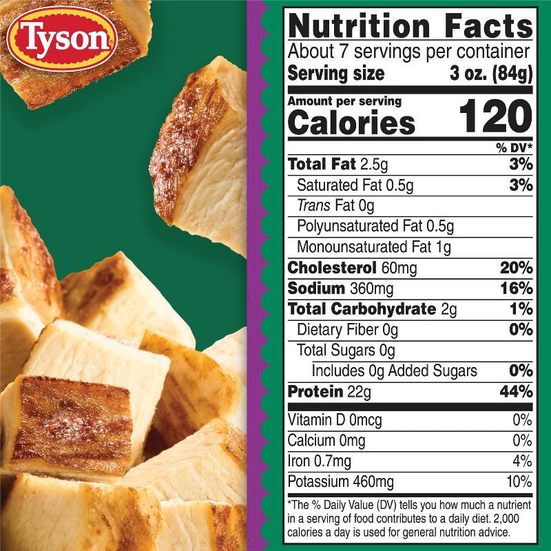 slide 7 of 7, Tyson Grilled & Ready Oven Roasted Diced Chicken Breast - Frozen - 22oz, 22 oz