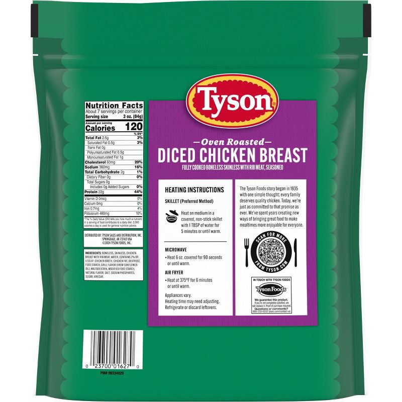 slide 8 of 8, Tyson Grilled & Ready Oven Roasted Diced Chicken Breast - Frozen - 22oz, 22 oz