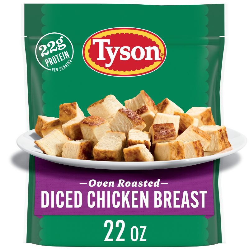 slide 1 of 7, Tyson Grilled & Ready Oven Roasted Diced Chicken Breast - Frozen - 22oz, 22 oz