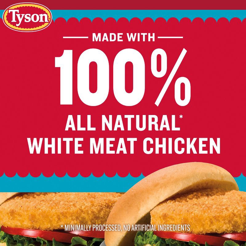 slide 3 of 14, Tyson All Natural Chicken Breast Patties - Frozen - 23oz, 23 oz