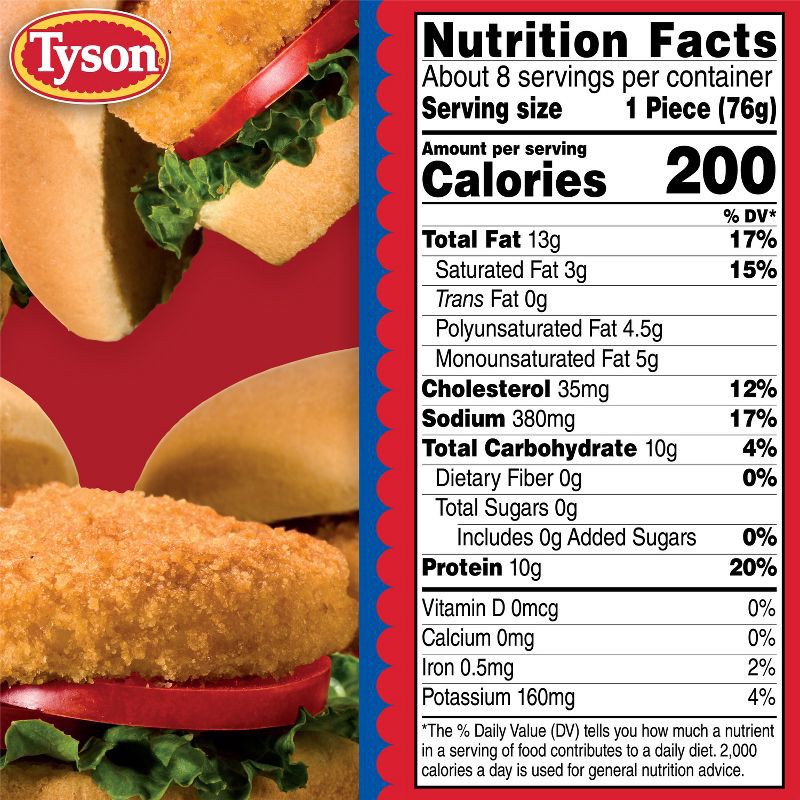 slide 7 of 7, Tyson All Natural Chicken Breast Patties - Frozen - 23oz, 23 oz