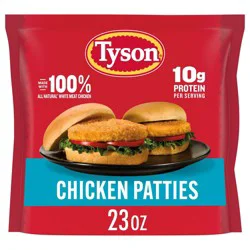 Tyson All Natural Chicken Breast Patties - Frozen - 23oz