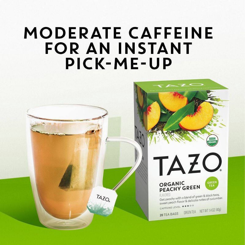 slide 3 of 3, Tazo Organic Peachy Green Tea - 20ct/1.4oz, 20 ct, 1.4 oz