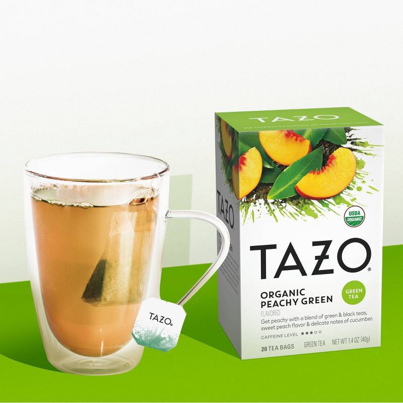 slide 6 of 7, Tazo Organic Peachy Green Tea - 20ct/1.4oz, 20 ct, 1.4 oz