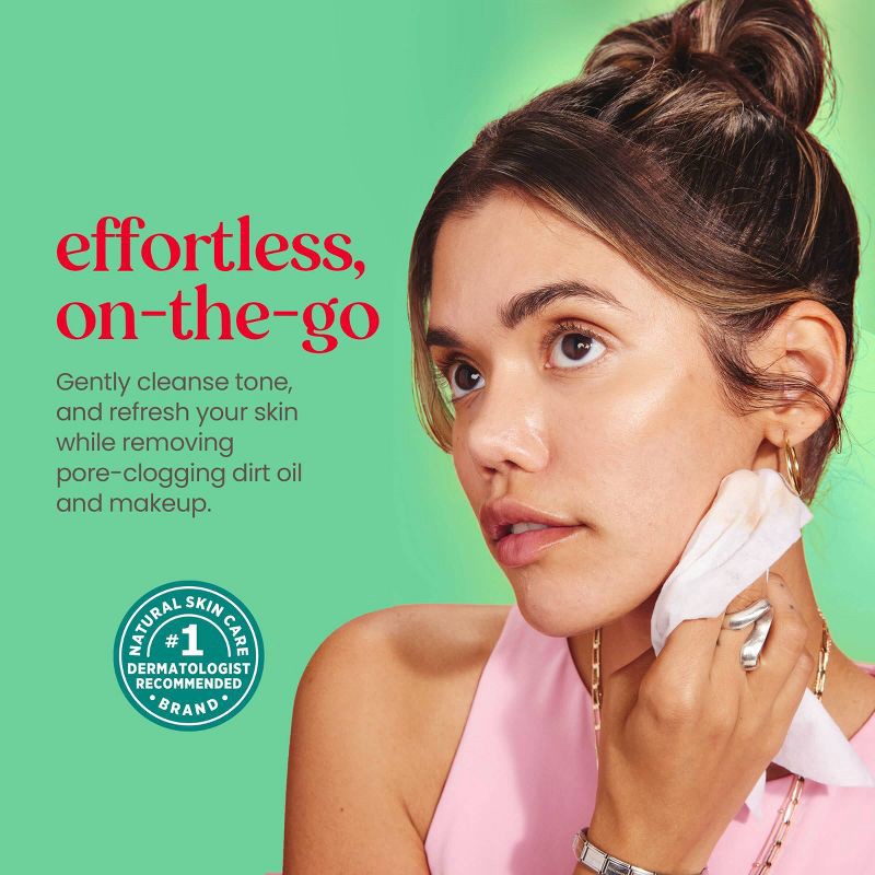 slide 5 of 9, Burt's Bees Facial Cleansing Towelettes Refreshing Cucumber Mint - 30ct, 30 ct