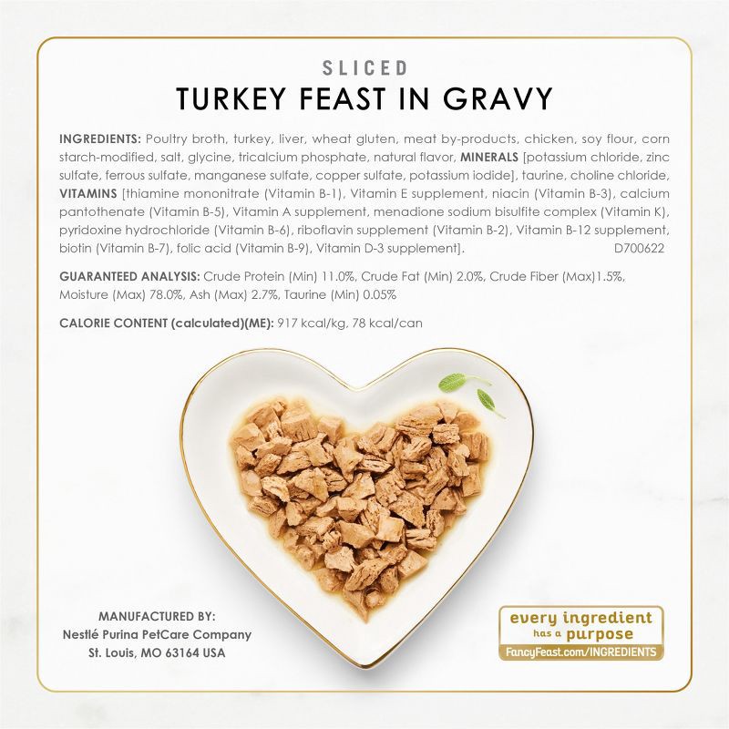 slide 9 of 12, Purina Fancy Feast Poultry Favorites Variety Pack Liver, Chicken & Turkey Flavor Gravy Wet Cat Food Cans - 3oz/24ct, 24 ct; 3 oz