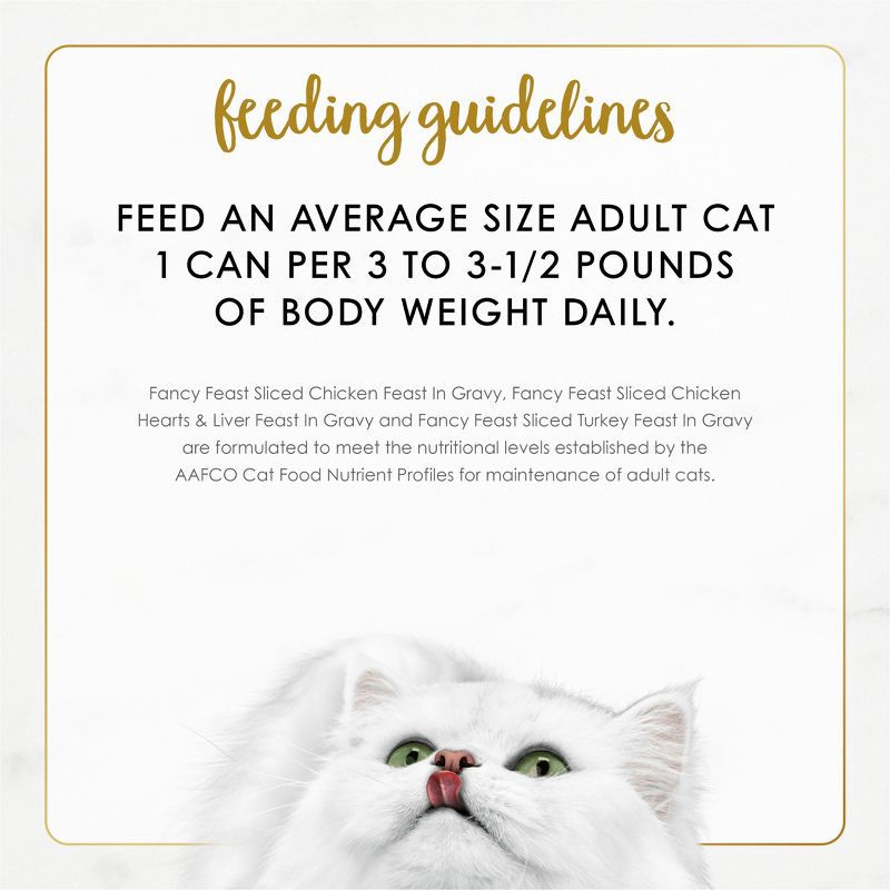slide 11 of 12, Purina Fancy Feast Poultry Favorites Variety Pack Liver, Chicken & Turkey Flavor Gravy Wet Cat Food Cans - 3oz/24ct, 24 ct; 3 oz