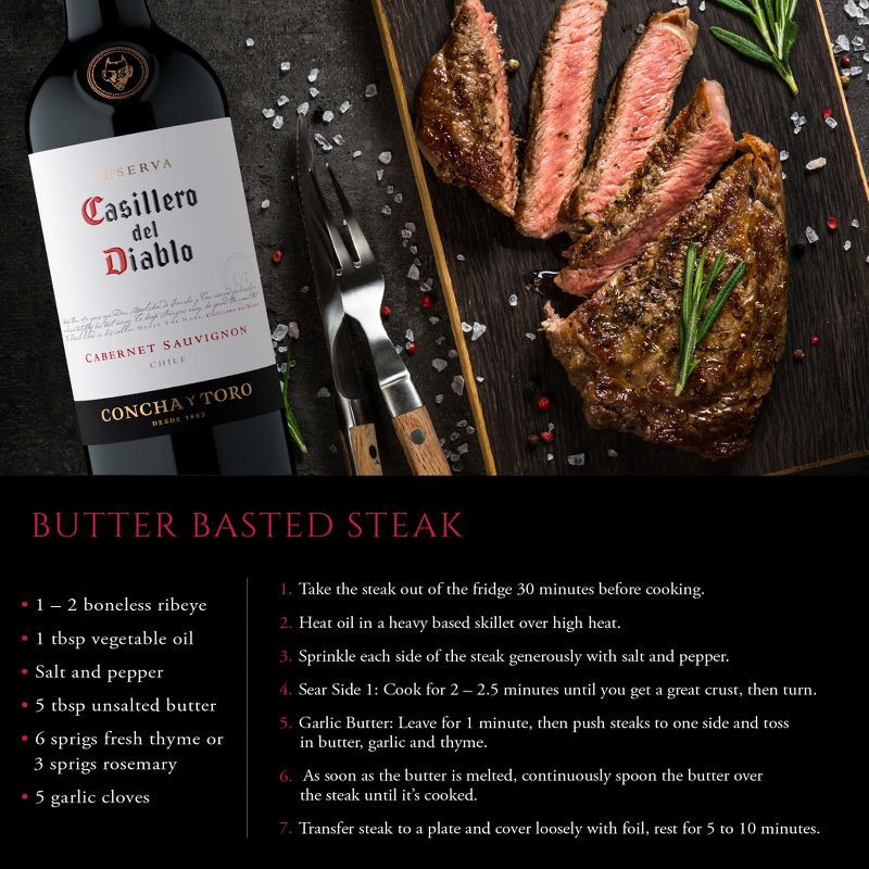 slide 6 of 7, Casillero Del Diablo Cabernet Sauvignon Red Wine - 750ml Bottle, 750 ml