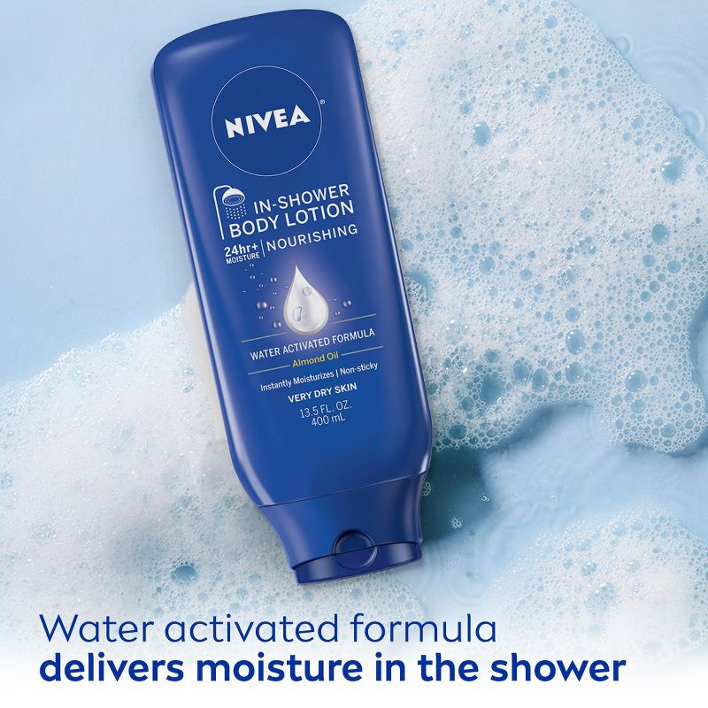 slide 5 of 10, NIVEA Nourishing In Shower Body Lotion for Dry Skin Fresh - 13.5 fl oz, 13.5 fl oz