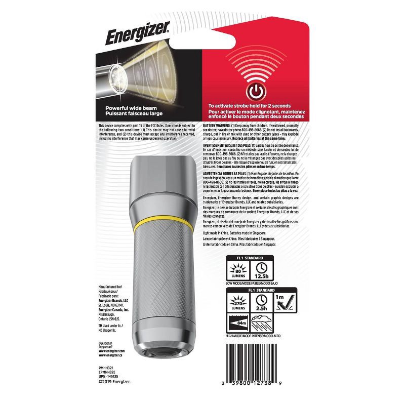 slide 7 of 7, Energizer Vision LED HD 3AAA Metal Flashlight, 1 ct