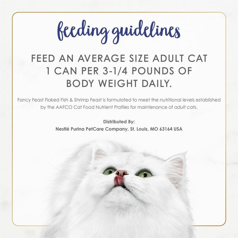 slide 8 of 9, Purina Fancy Feast Flaked Gourmet Wet Cat Food Fish & Shrimp Feast - 3oz, 3 oz
