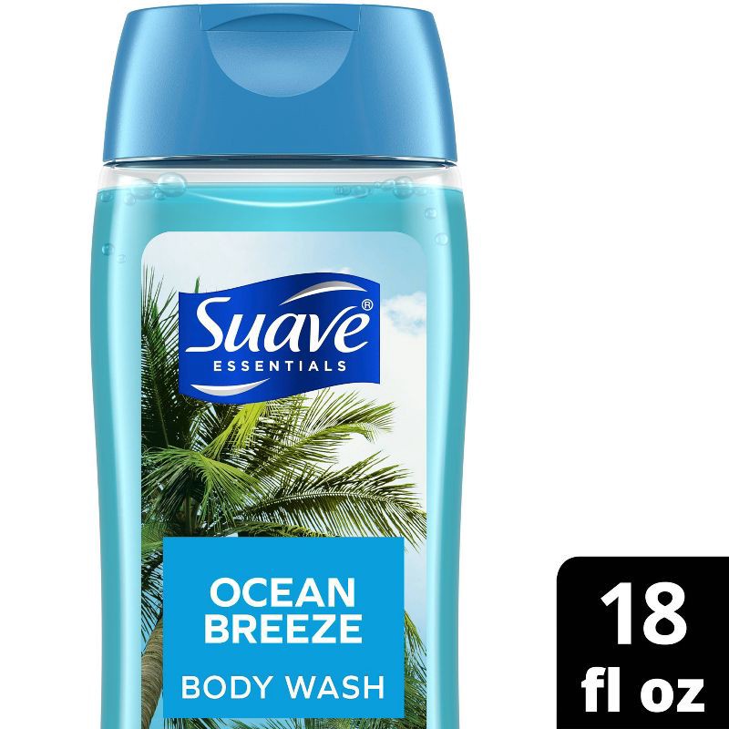 slide 1 of 6, Suave Essentials Ocean Breeze Refreshing Body Wash Soap for All Skin Types - 18 fl oz, 18 fl oz