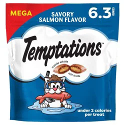 Temptations Classic Savory Seafood and Salmon Flavor Crunchy Cat Treats - 6.3oz