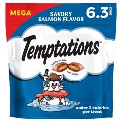 Temptations Classic Savory Seafood and Salmon Flavor Crunchy Cat Treats - 6.3oz