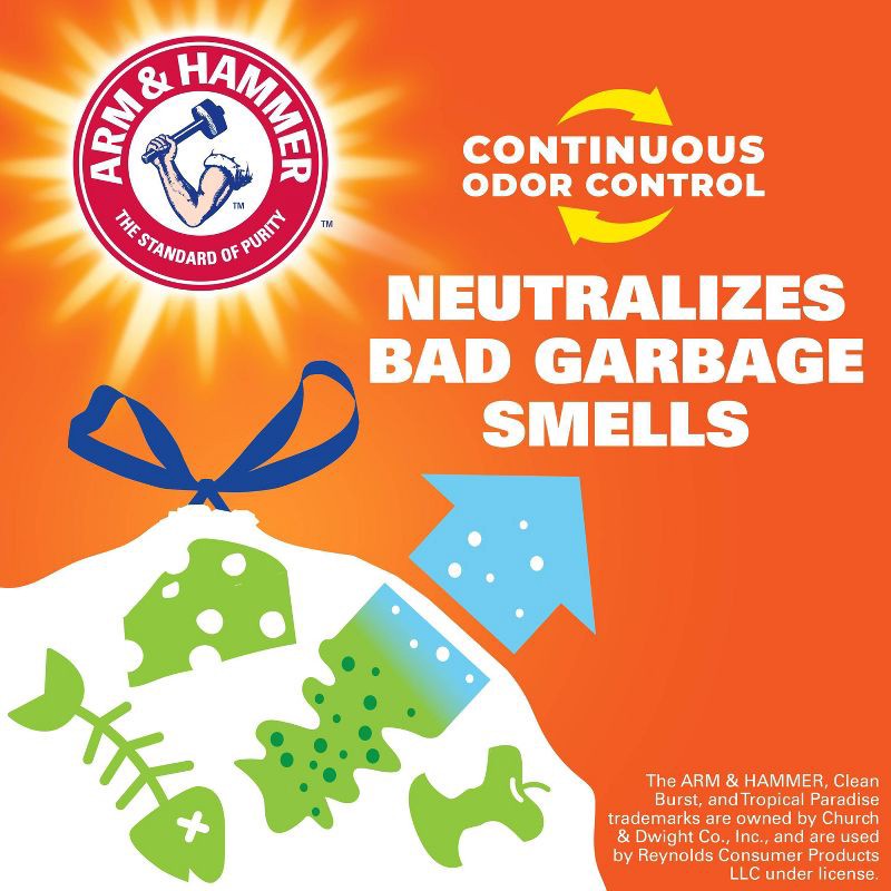 slide 4 of 9, Hefty Ultra Strong Tall Kitchen Drawstring Trash Bags - Clean Burst Scent - 13gal - 50ct, 13 gal, 50 ct