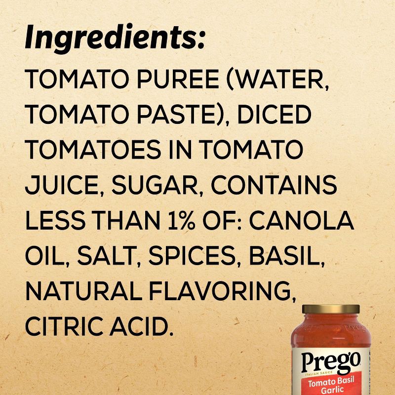 slide 6 of 10, Prego Pasta Sauce Italian Tomato Sauce with Basil & Garlic - 24oz, 24 oz