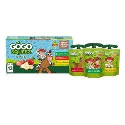 GoGo SqueeZ No Sugar Added Applesauce and Fruit Puree Apple Banana & Strawberry Variety Pack - 3.2oz/12ct