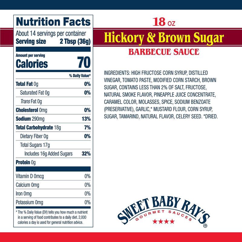 slide 2 of 9, Sweet Baby Ray's Hickory & Brown Sugar Barbecue Sauce - 18oz, 18 oz