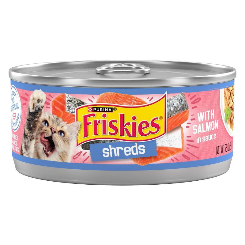 slide 1 of 5, Purina Friskies Shreds Wet Cat Food with Salmon In Sauce - 5.5oz, 5.5 oz