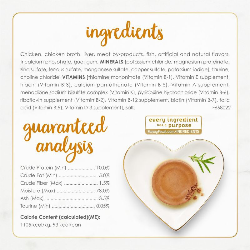 slide 6 of 9, Purina Fancy Feast Classic Paté Gourmet Wet Cat Food Tender Liver & Chicken Feast - 3oz, 3 oz