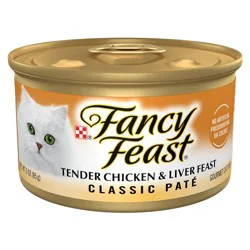 Purina Fancy Feast Classic Paté Gourmet Wet Cat Food Tender Liver & Chicken Feast - 3oz