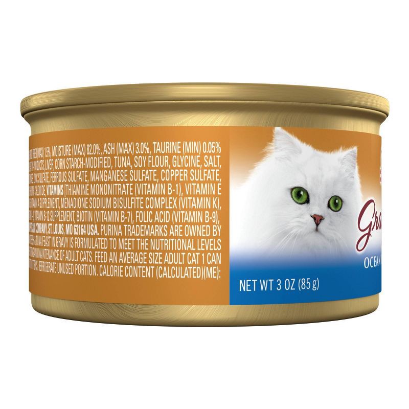 slide 4 of 5, Purina Fancy Feast Gravy Lovers Gourmet Ocean White Fish and Tuna Flavor Gravy Wet Cat Food - 3oz, 3 oz