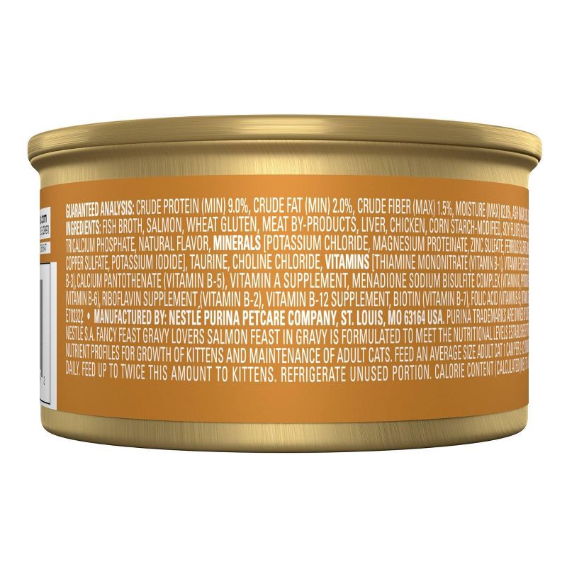 slide 3 of 8, Purina Fancy Feast Gravy Lovers Gourmet Wet Cat Food Salmon Feast In Fish Flavor Gravy - 3oz, 3 oz