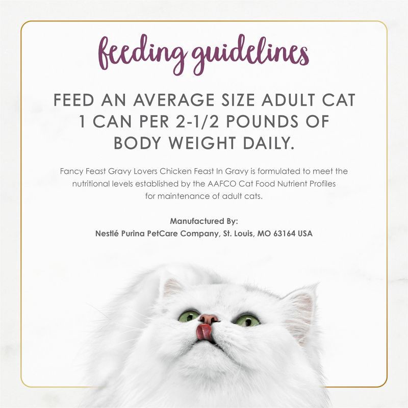 slide 8 of 9, Purina Fancy Feast Gravy Lovers Gourmet Wet Cat Food Chicken Feast In Grilled Chicken Flavor Gravy - 3oz, 3 oz