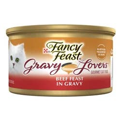 Purina Fancy Feast Gravy Lovers Gourmet Wet Cat Food Beef Feast In Roasted Beef Flavor Gravy - 3oz