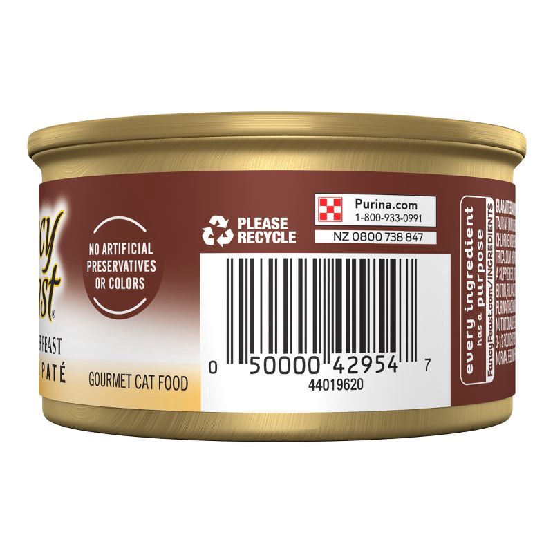 slide 5 of 5, Purina Fancy Feast Classic Paté Gourmet Wet Cat Food Tender Beef Feast - 3oz, 3 oz